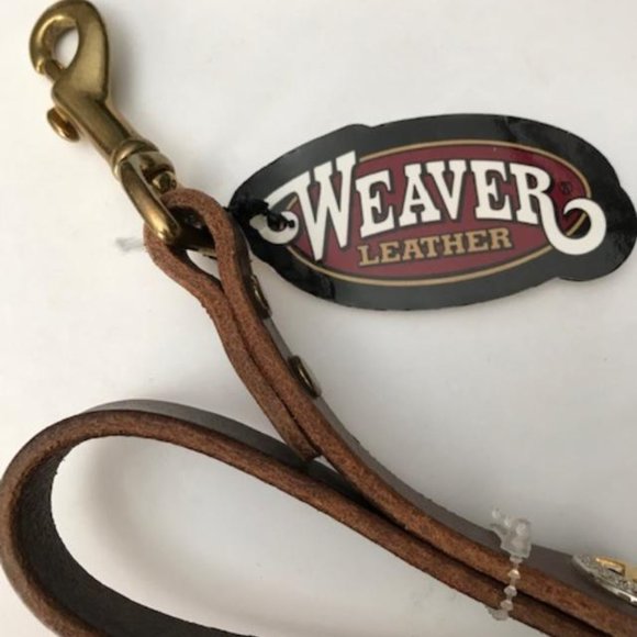 Dog Leash, 4' x 3/4"Leather, Lonestar Design - Picture 3 of 5